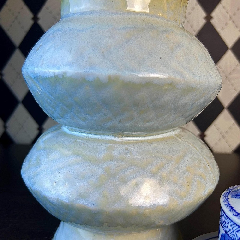 Large Sculptural 14" Mid Century Modern Studio Pottery Vase Organic Decor - Picture 5 of 10